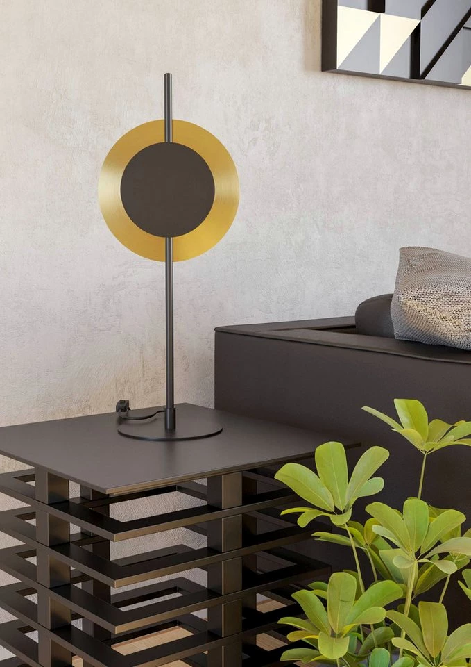 EGLO Tischleuchte Tocina Tischlampe, Nachttischlampe mit indirekter Beleuchtung, elegant