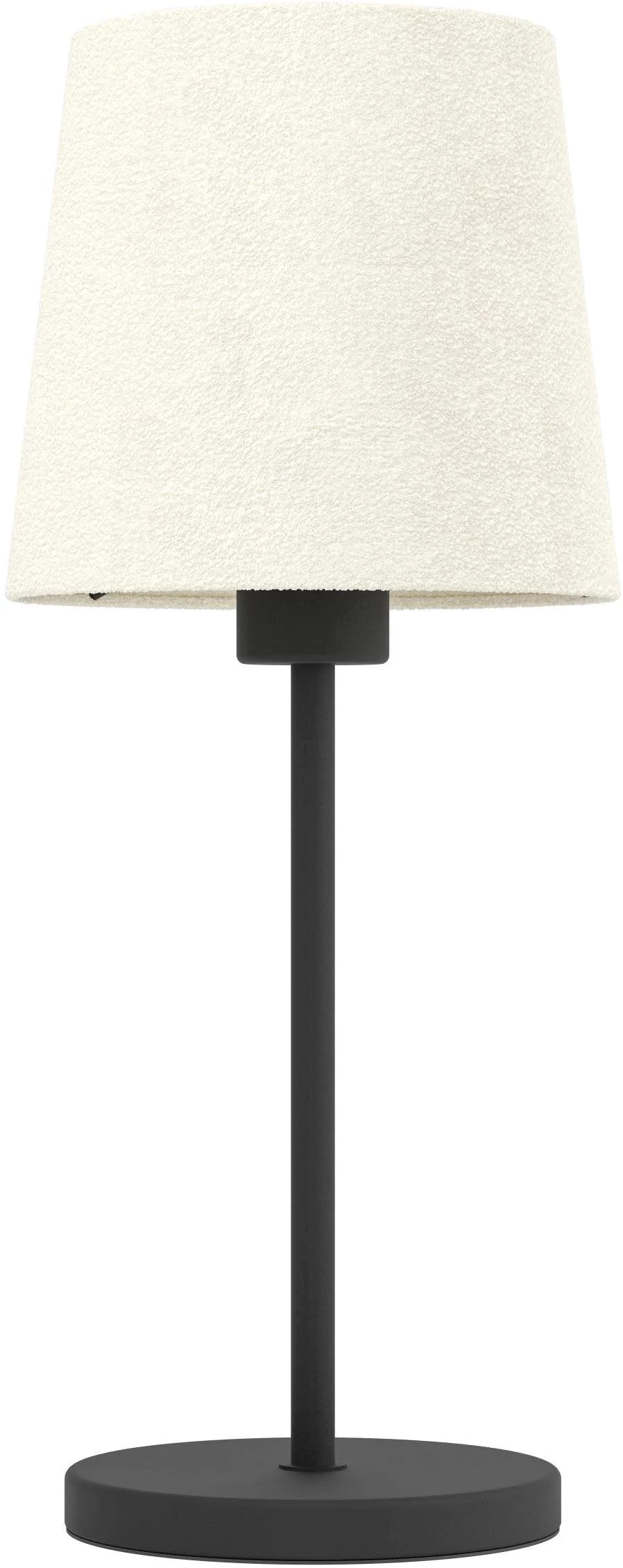 EGLO Tischleuchte Febres Tischlampe, Nachttischlampe, Metall und Stoff, E27, Lampe
