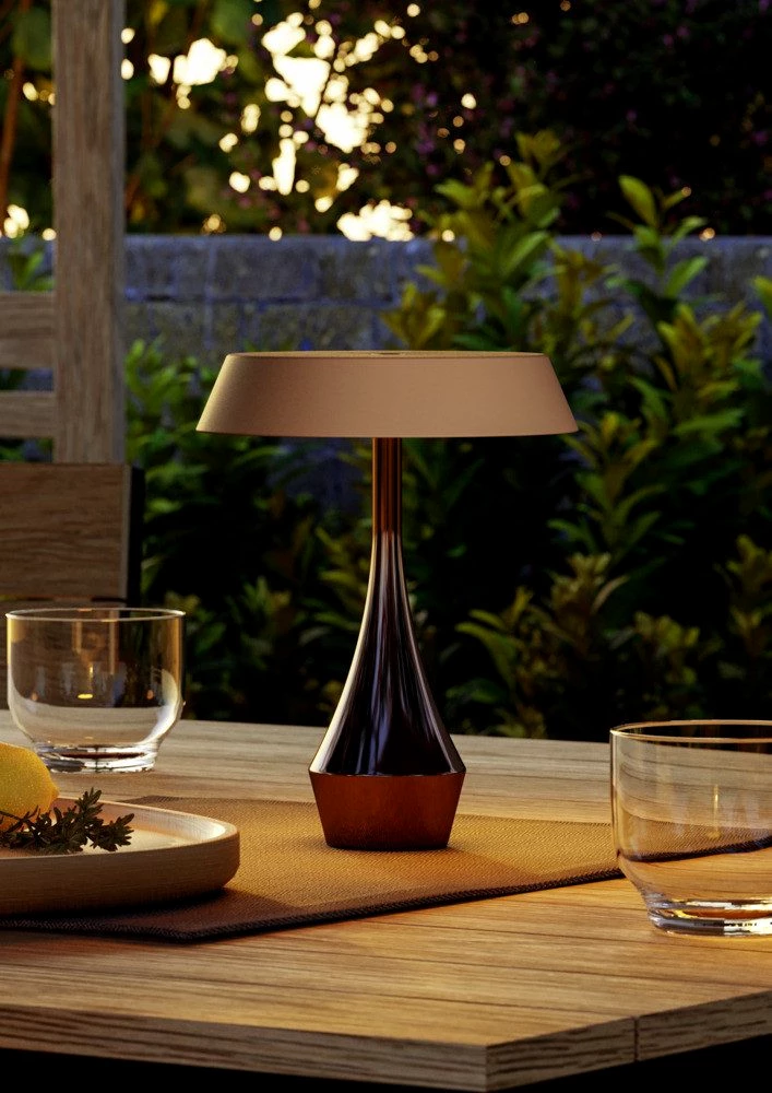 EGLO LED-Tischleuchte TURCIO mit Akku und Touch-Dimmer, bronzefarben