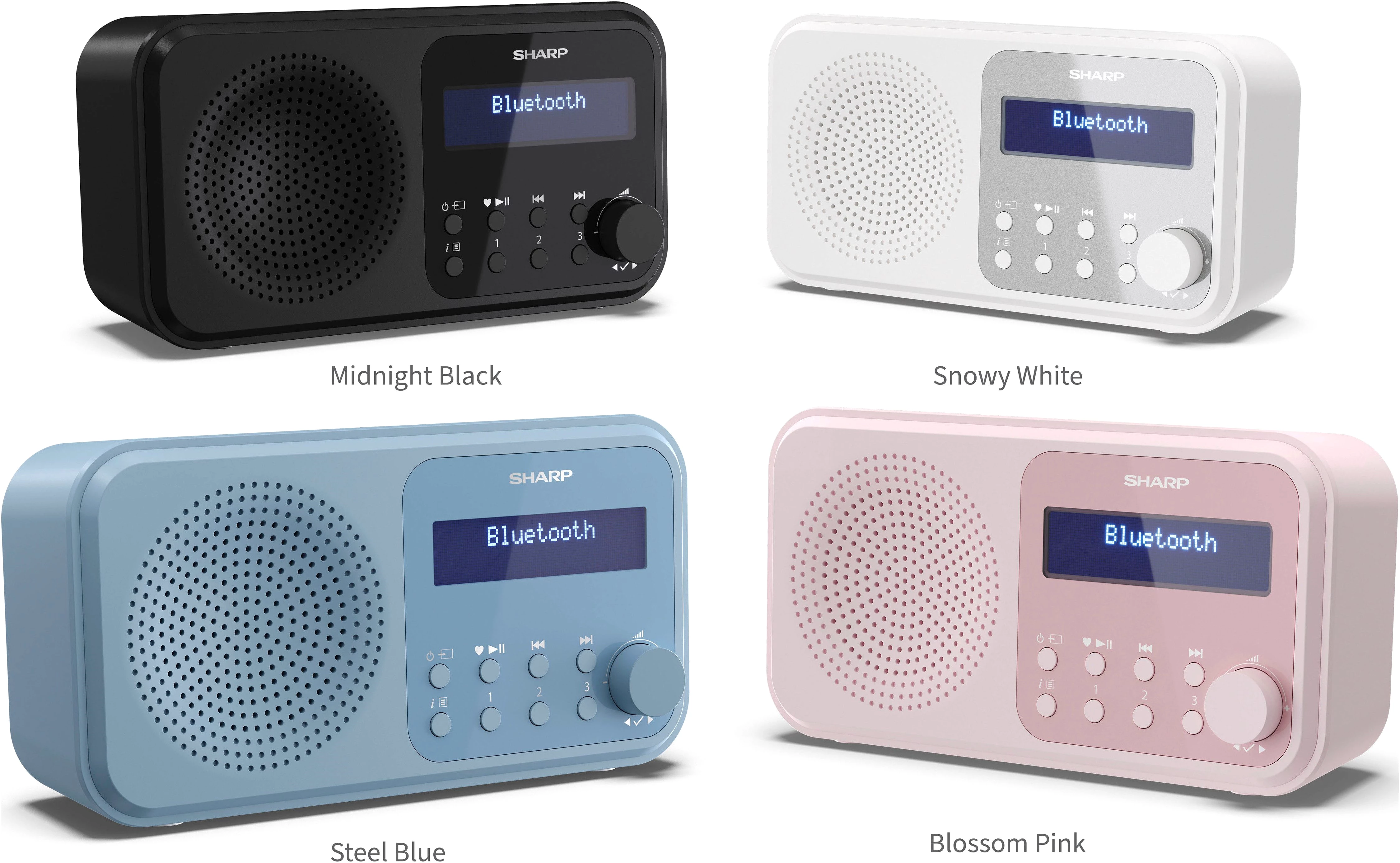 SHARP DR-P420 tragbares DAB+/UKW-Radio mit Bluetooth 5.0, Schwarz