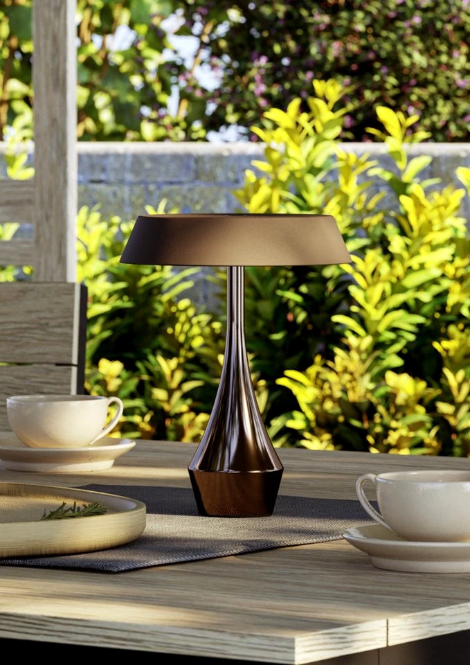 EGLO LED-Tischleuchte TURCIO mit Akku und Touch-Dimmer, bronzefarben
