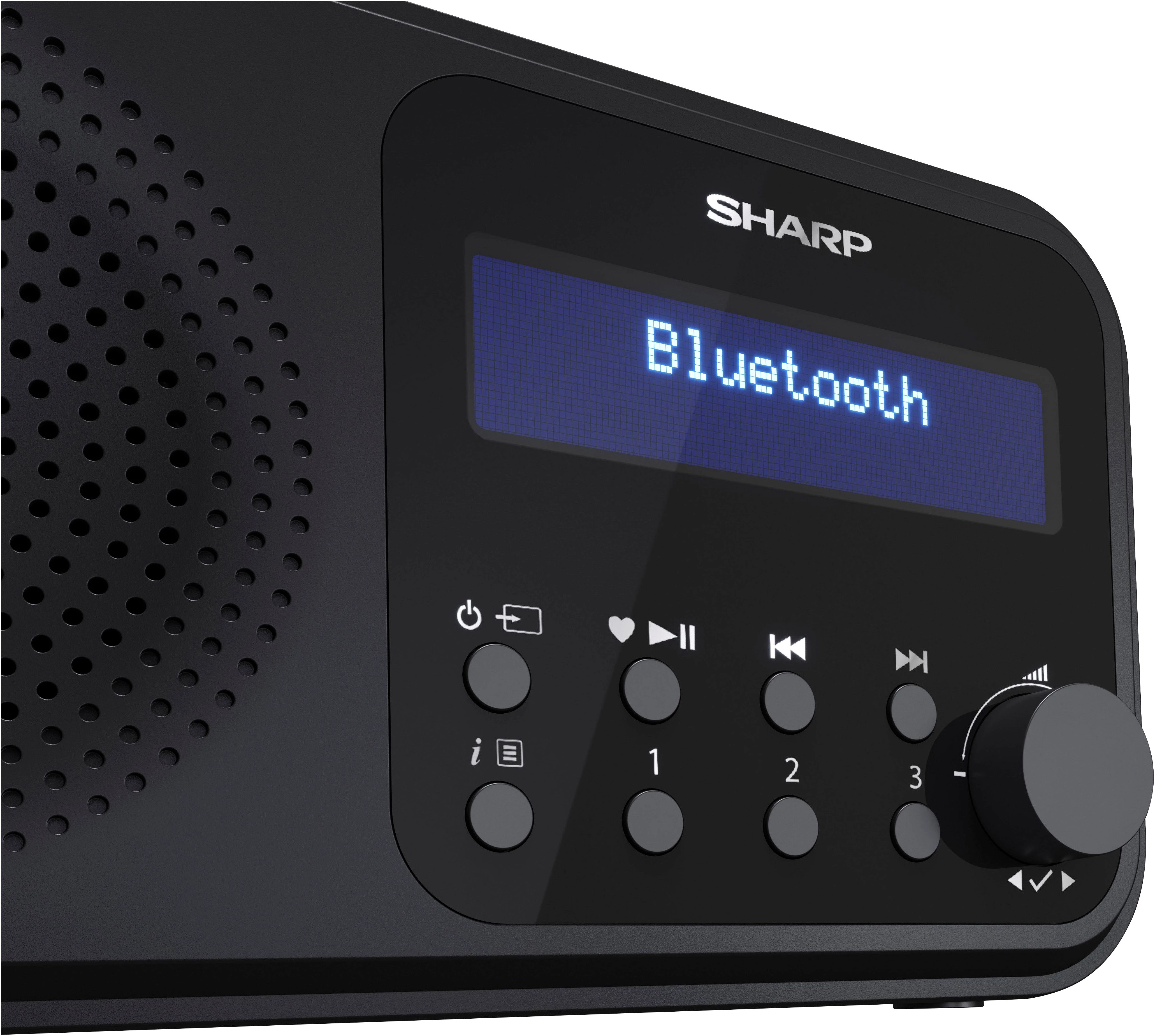 SHARP DR-P420 tragbares DAB+/UKW-Radio mit Bluetooth 5.0, Schwarz