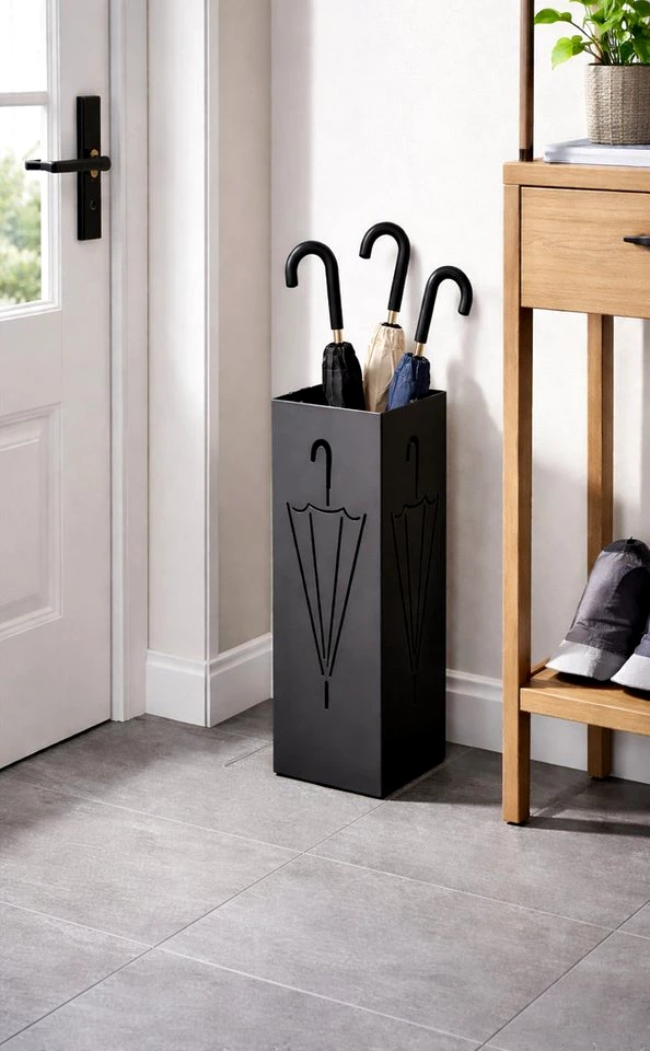 NEUSTEIN Schirmständer mit modernem Design - Regenschirm Design - Metall extra stabil
