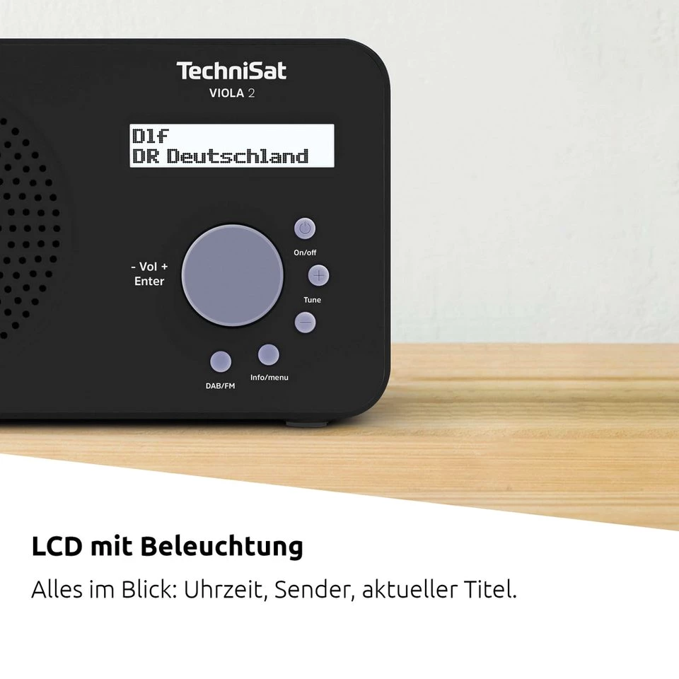 TECHNISAT VIOLA 2 Digitalradio mit DAB+ und UKW, Schwarz