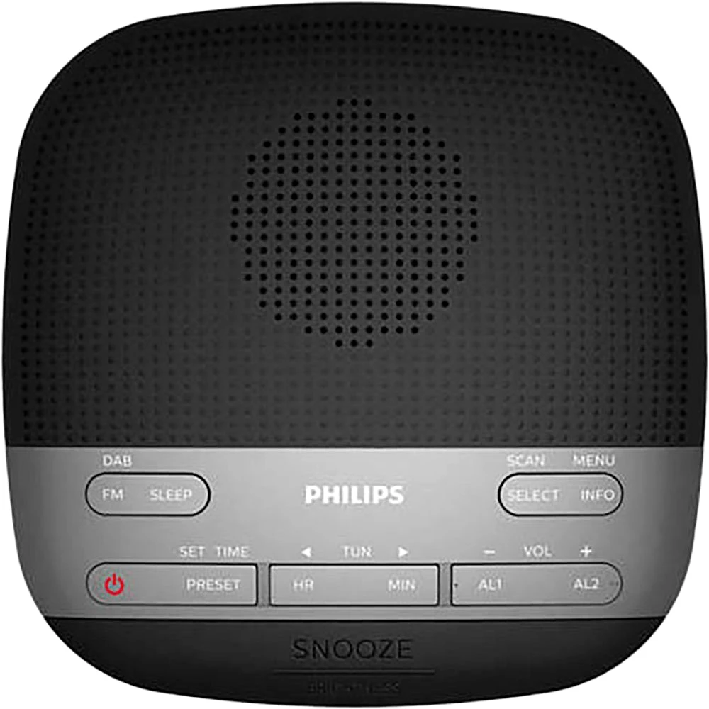 Philips TAR 3505/12 Uhrenradio , FM-Tuner, 1 W, Radiowecker, DAB+/UKW, doppelter Alarm