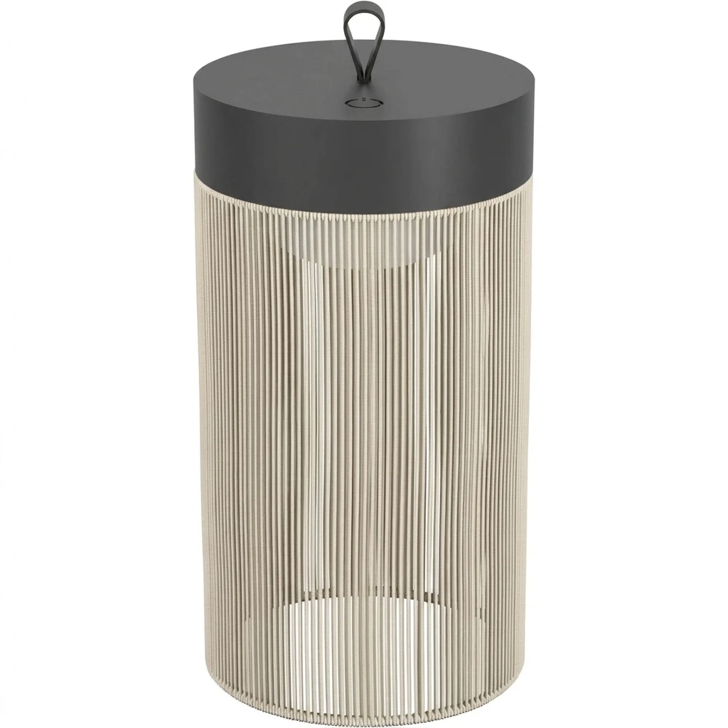EGLO GARVARDO LED-Akku-Tischleuchte, Schwarz-Taupe, 20 cm, dimmbar