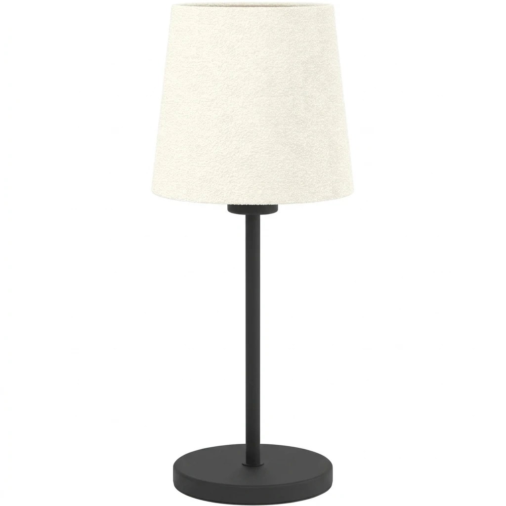 EGLO Tischleuchte Febres Tischlampe, Nachttischlampe, Metall und Stoff, E27, Lampe