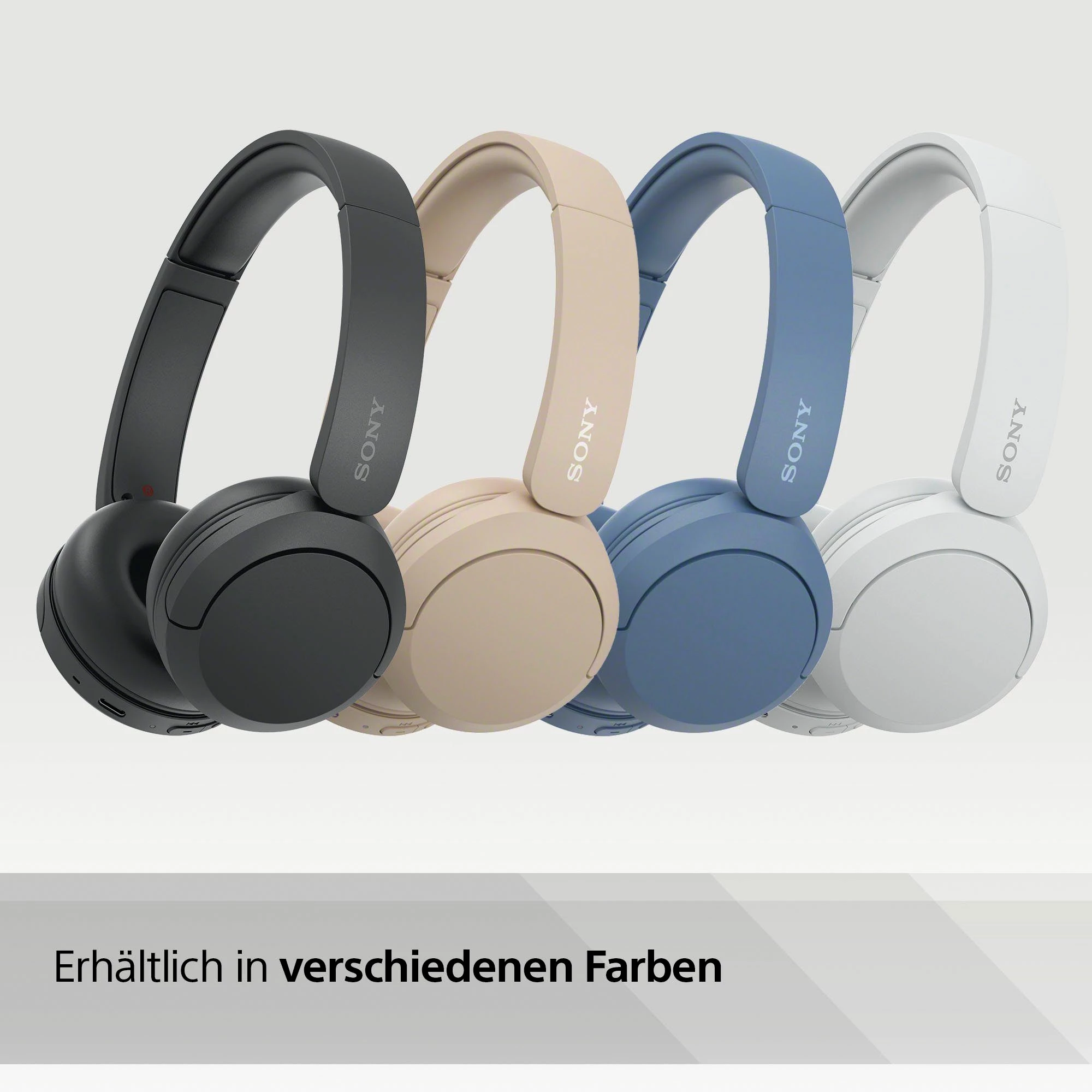 SONY WH-CH520 Bluetooth-On-Ear-Kopfhörer, Beige