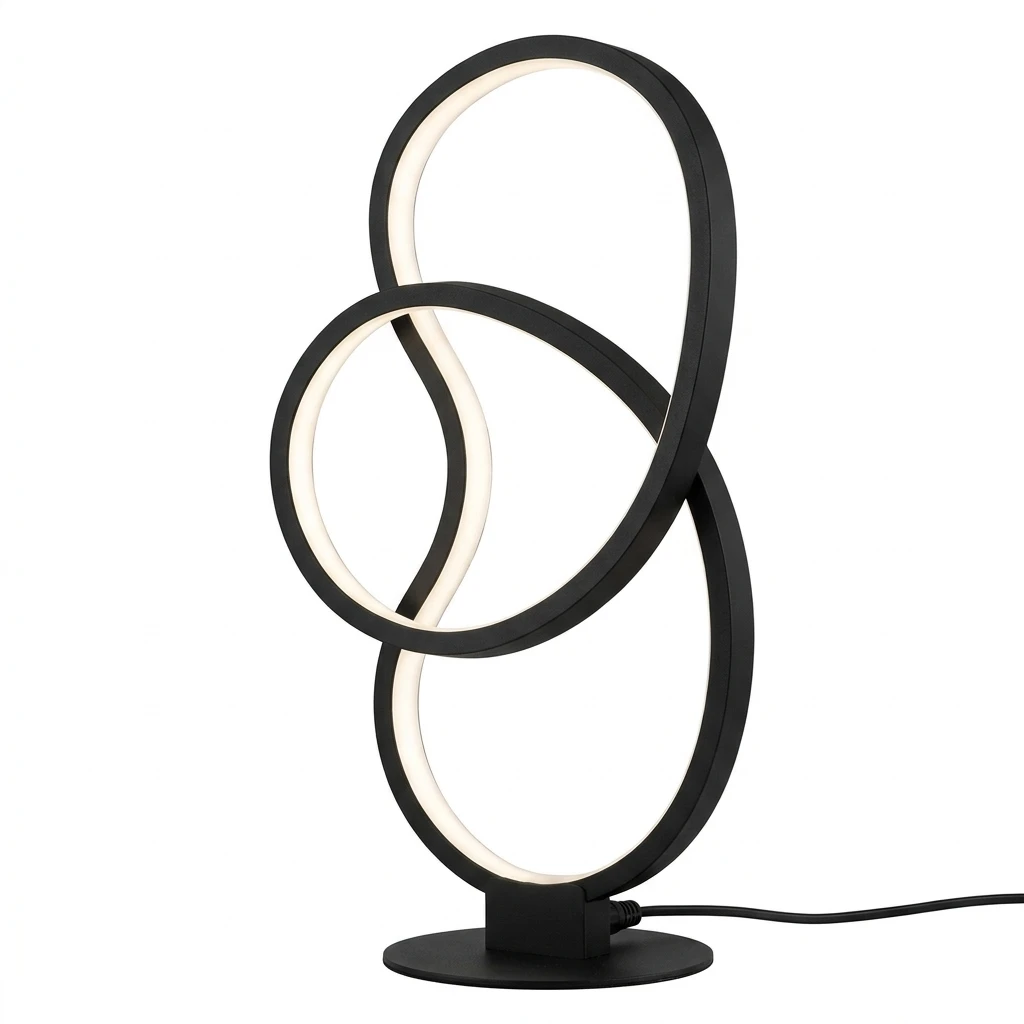 EGLO Tischleuchte GIANELLA Tischampe, Alu, Stahl und Kunststoff, Wohnzimmerlampe, Lampe