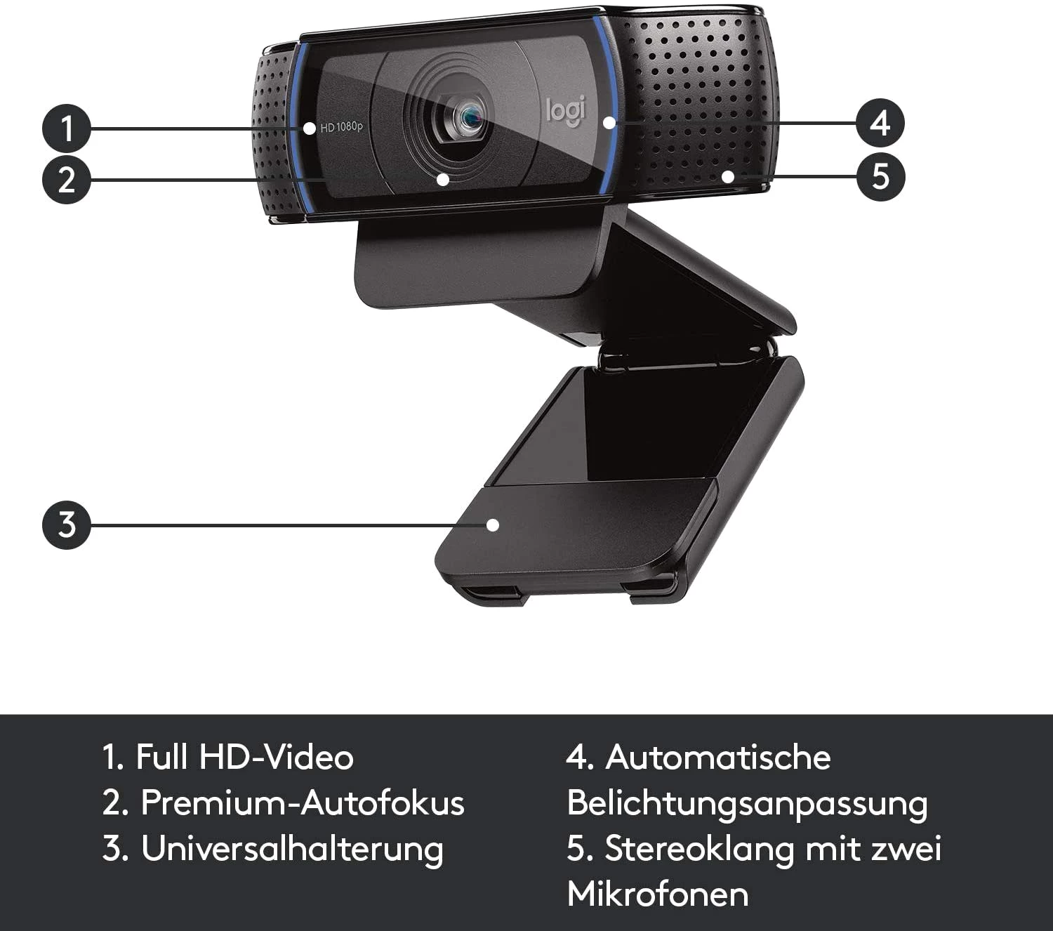 Logitech Logitech C920 HD Pro Webcam Full HD Webcam